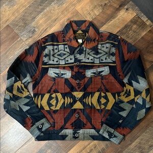 Double RRL Limited Edition Aztec Blanket Denim Jacket - Size Medium